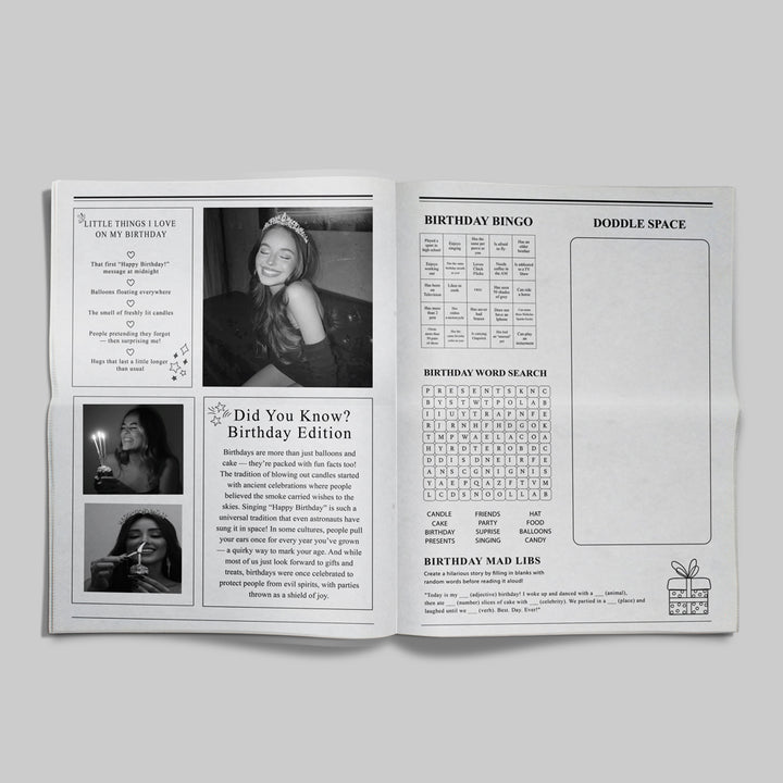Birthday Newspaper - Personalised With Photos