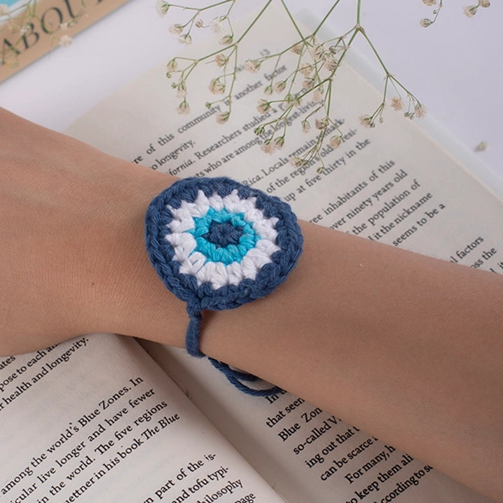Crochet Blue Evil Eye Rakhi