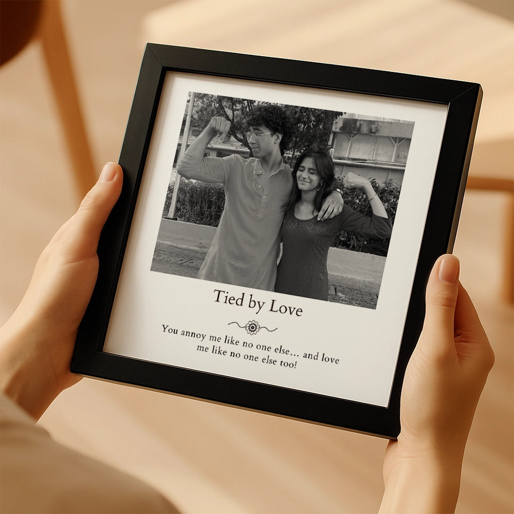 Personalized Siblings Photo Frame - Rakshabandhan keepsakes