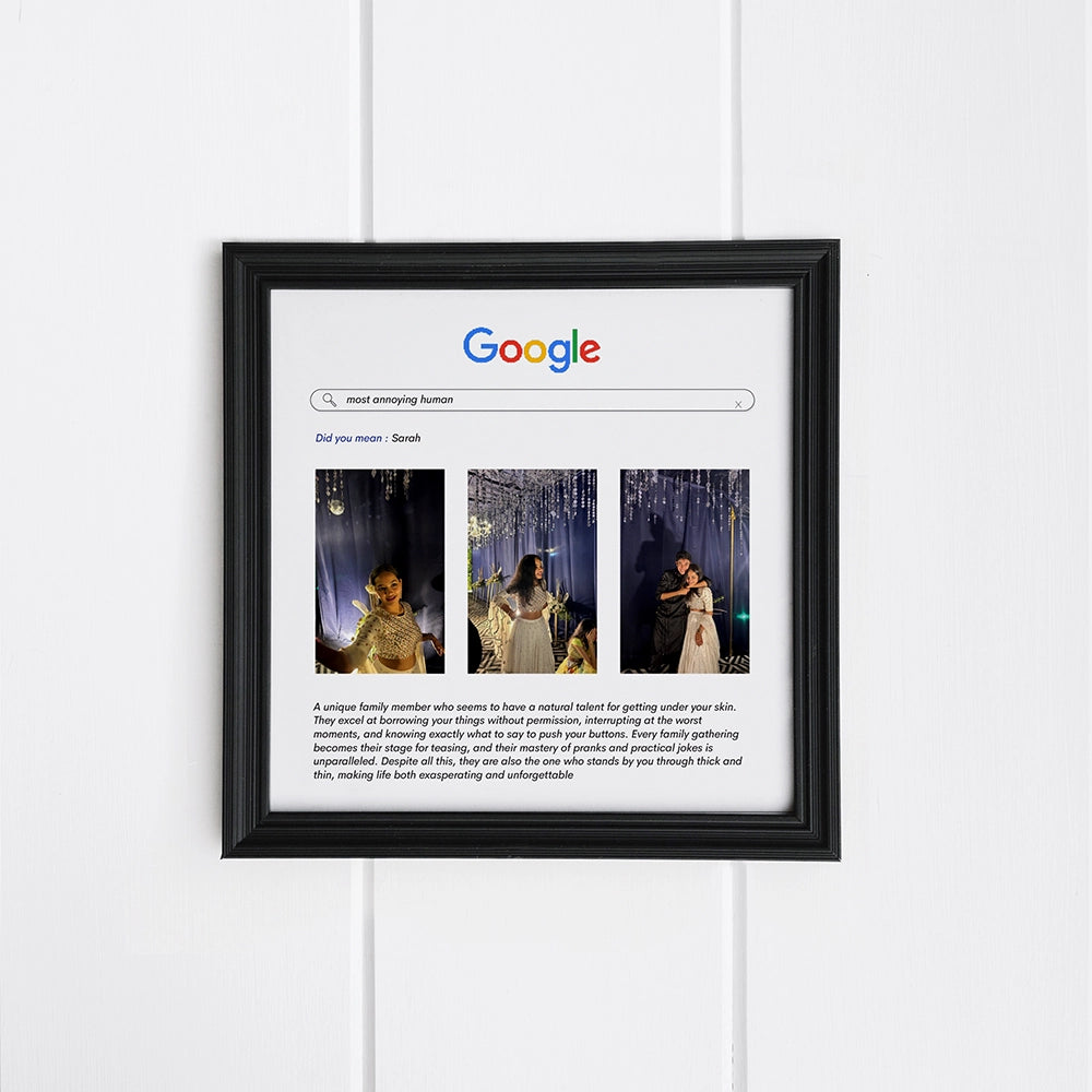 Personalized Google Frame - unique gifts for friends & family