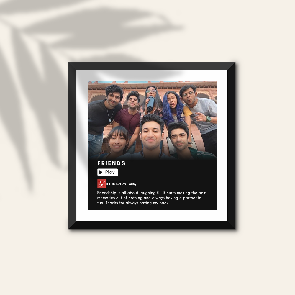Netflix-Style Custom Photo Frame for Friends – Confetti Gifts