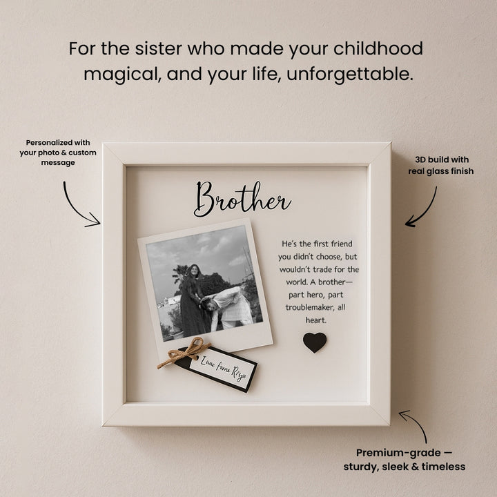 Custom 3D Photo Frame for Rakhi - Unique Raksha Bandhan Gift
