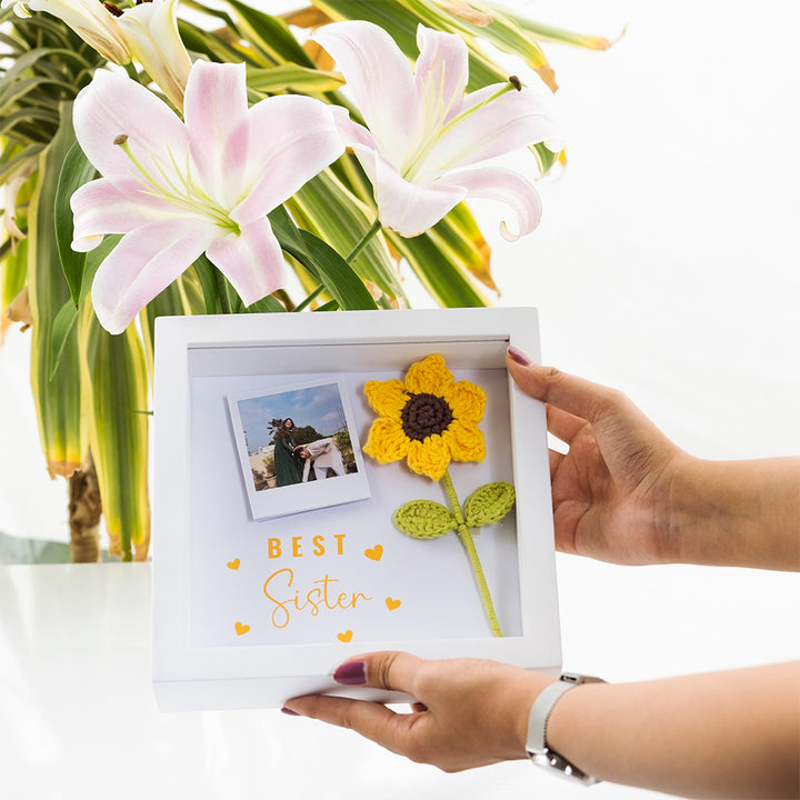 Custom 3D Sunflower Frame - Rakhi Gift for Sister