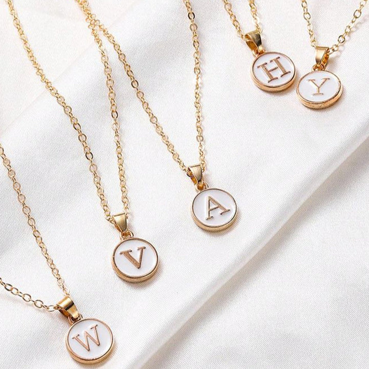 Golden Whisper Initial Necklace