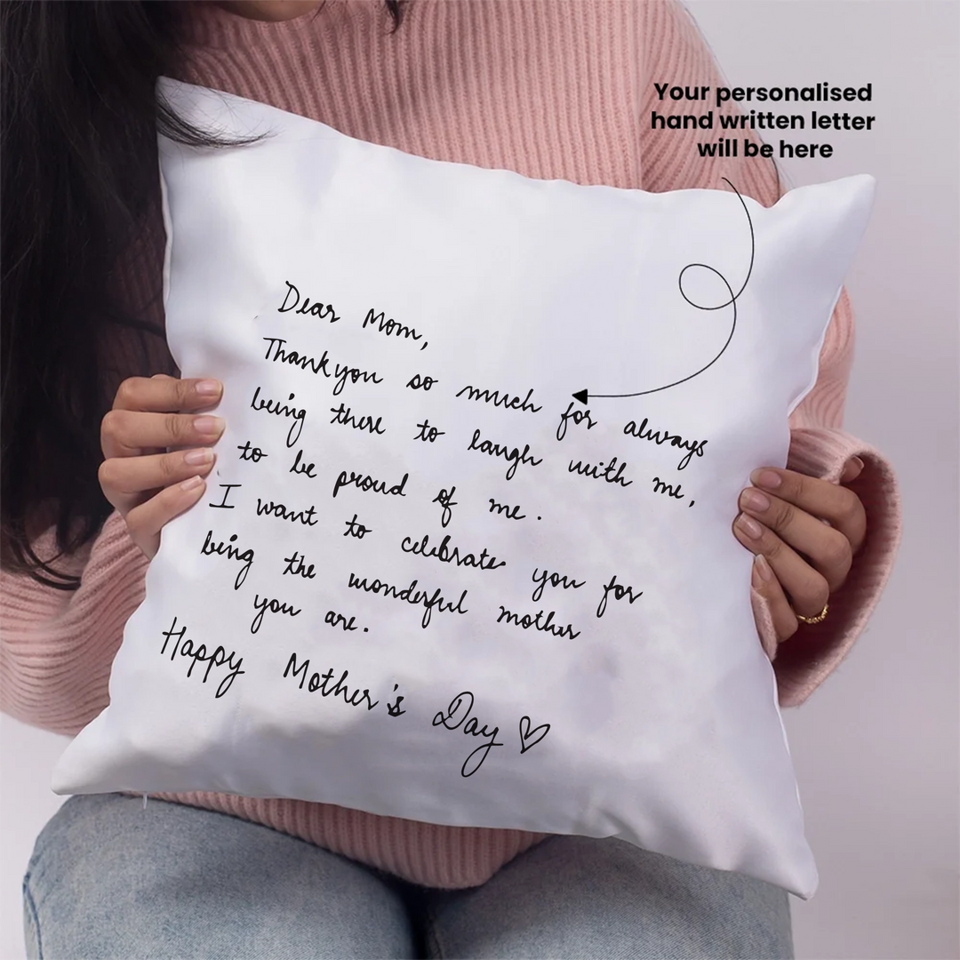 Letter for Mom Cushion Cover - In Hindi & English