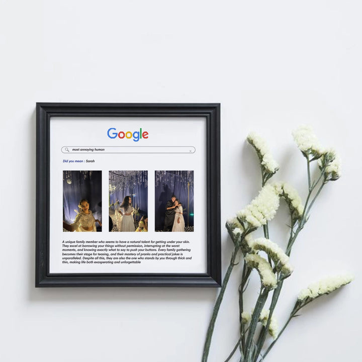 Personalized Google Frame - unique gifts for friends & family