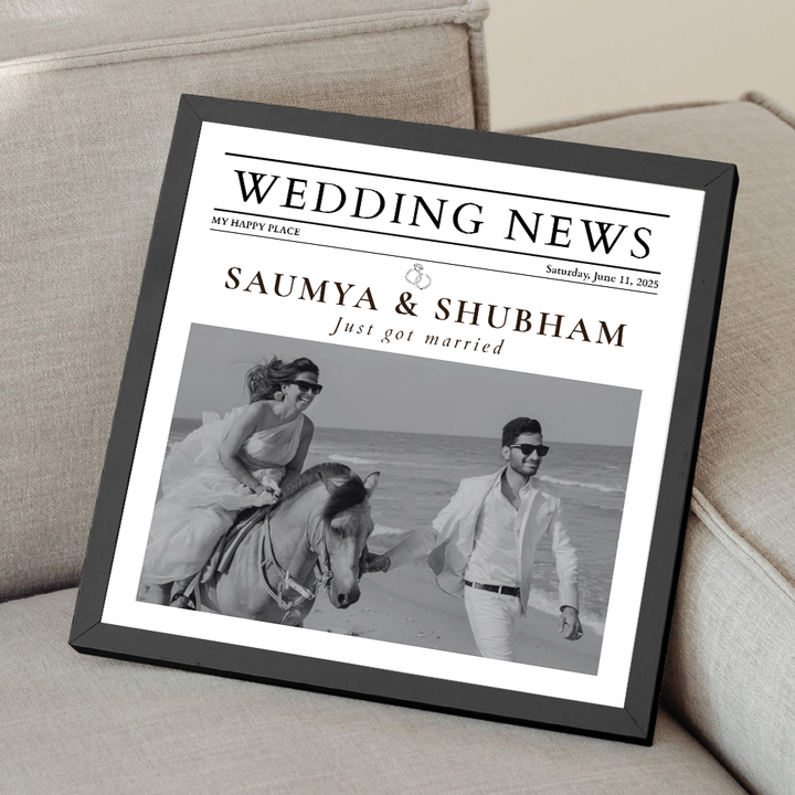 Just Married Memories Frame