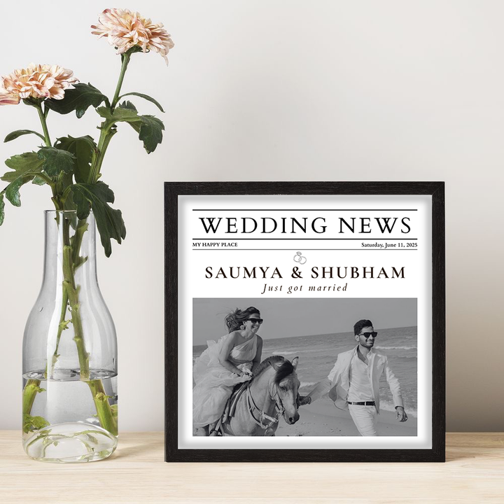 Just Married Memories Frame
