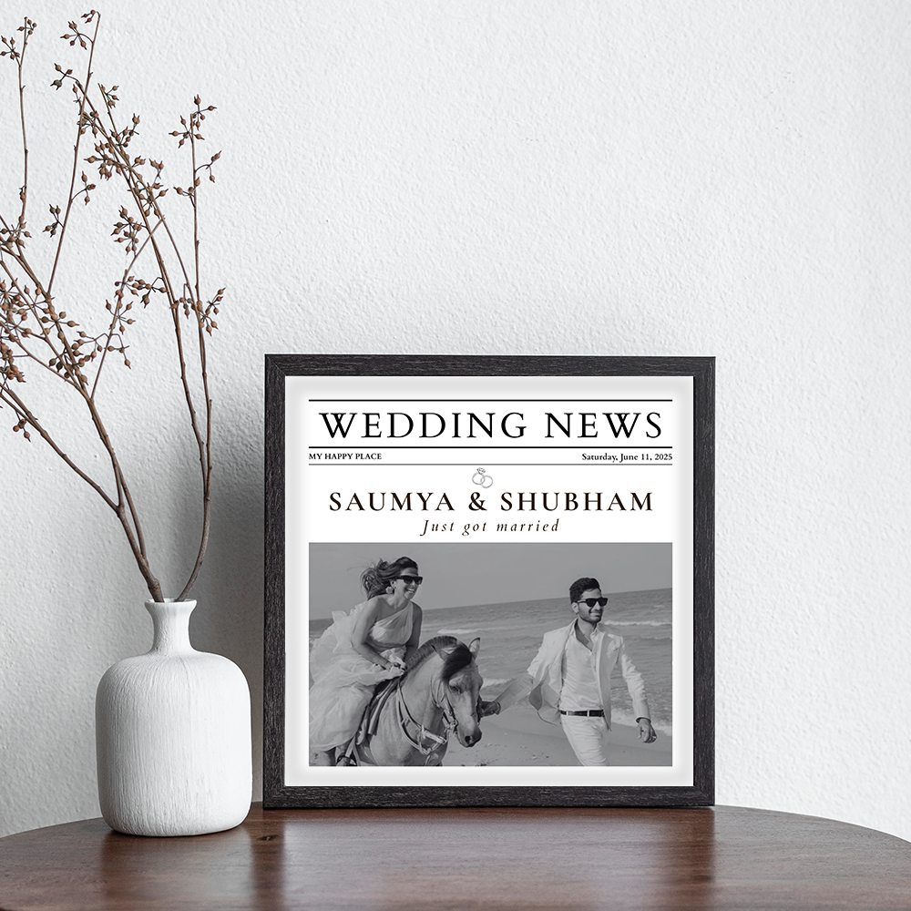 Just Married Memories Frame