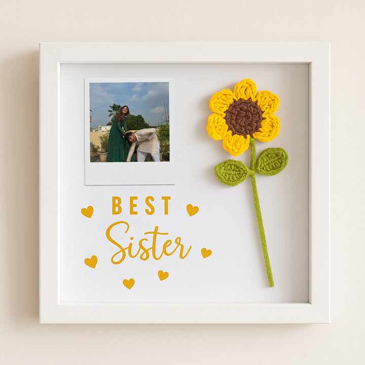 Custom 3D Sunflower Frame - Rakhi Gift for Sister