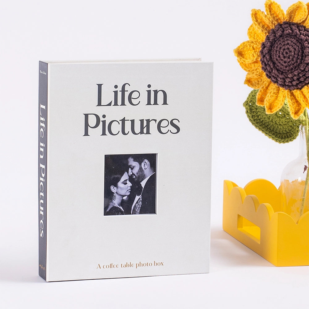 Customized Photo Book with Sweet Treat & Silver Coin Rakhi