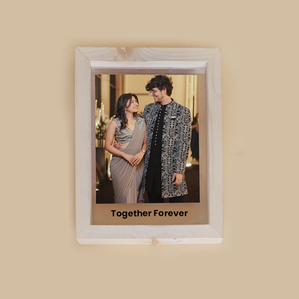 Personalized Rakhi Gift Box - Photo Frame, Chocolate & Designer Rakhi