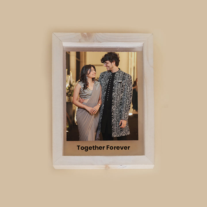 Personalized Rakhi Gift Box - Photo Frame, Chocolate & Designer Rakhi