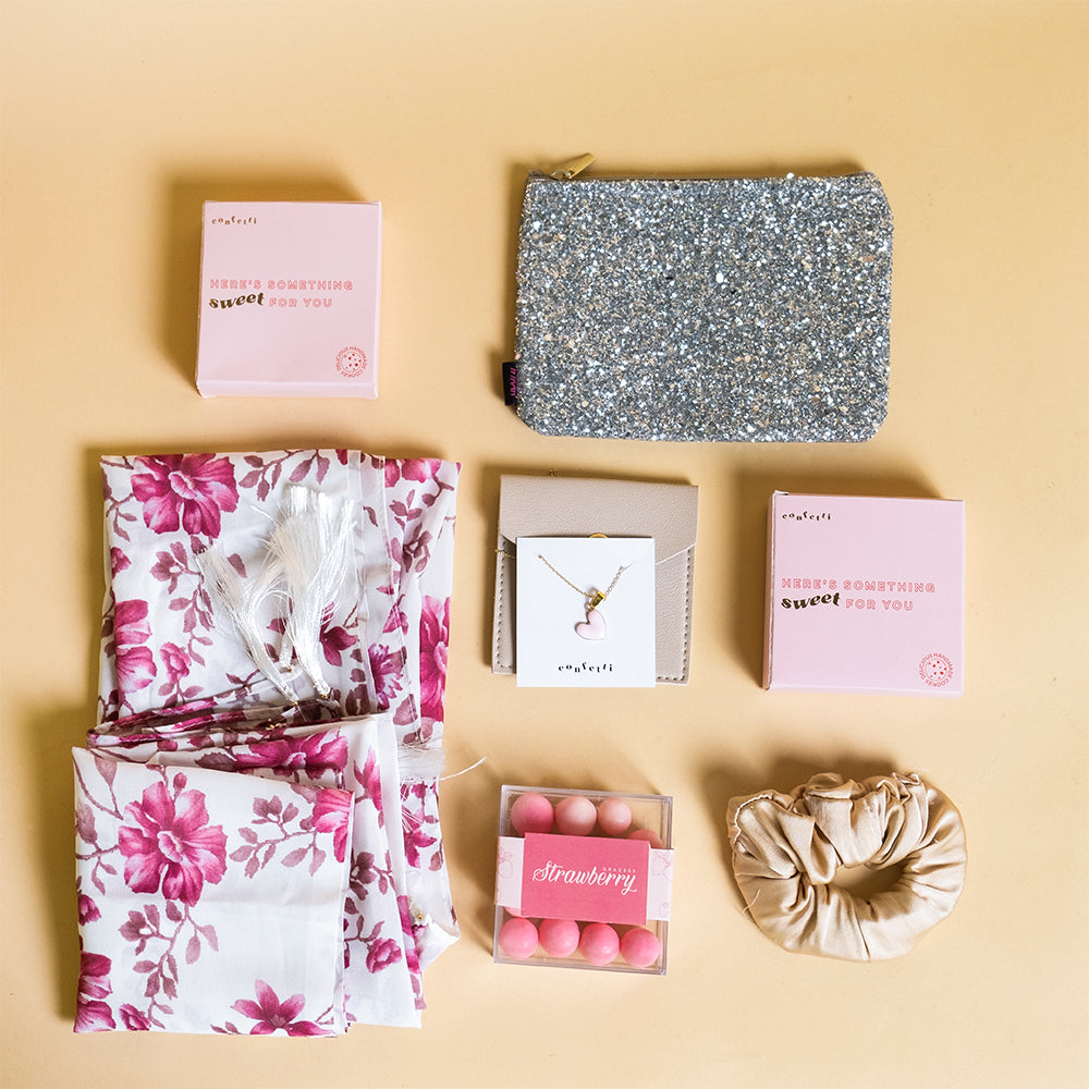 Elegant Accessories and Sweet Treats Gift Set for Her