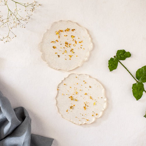 Gold leaf Coaster set