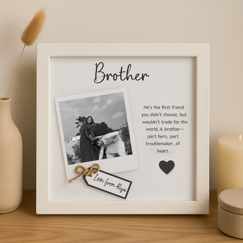 Custom 3D Photo Frame for Rakhi - Unique Raksha Bandhan Gift
