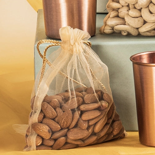 Almonds in Golden Mesh Potli 100gm
