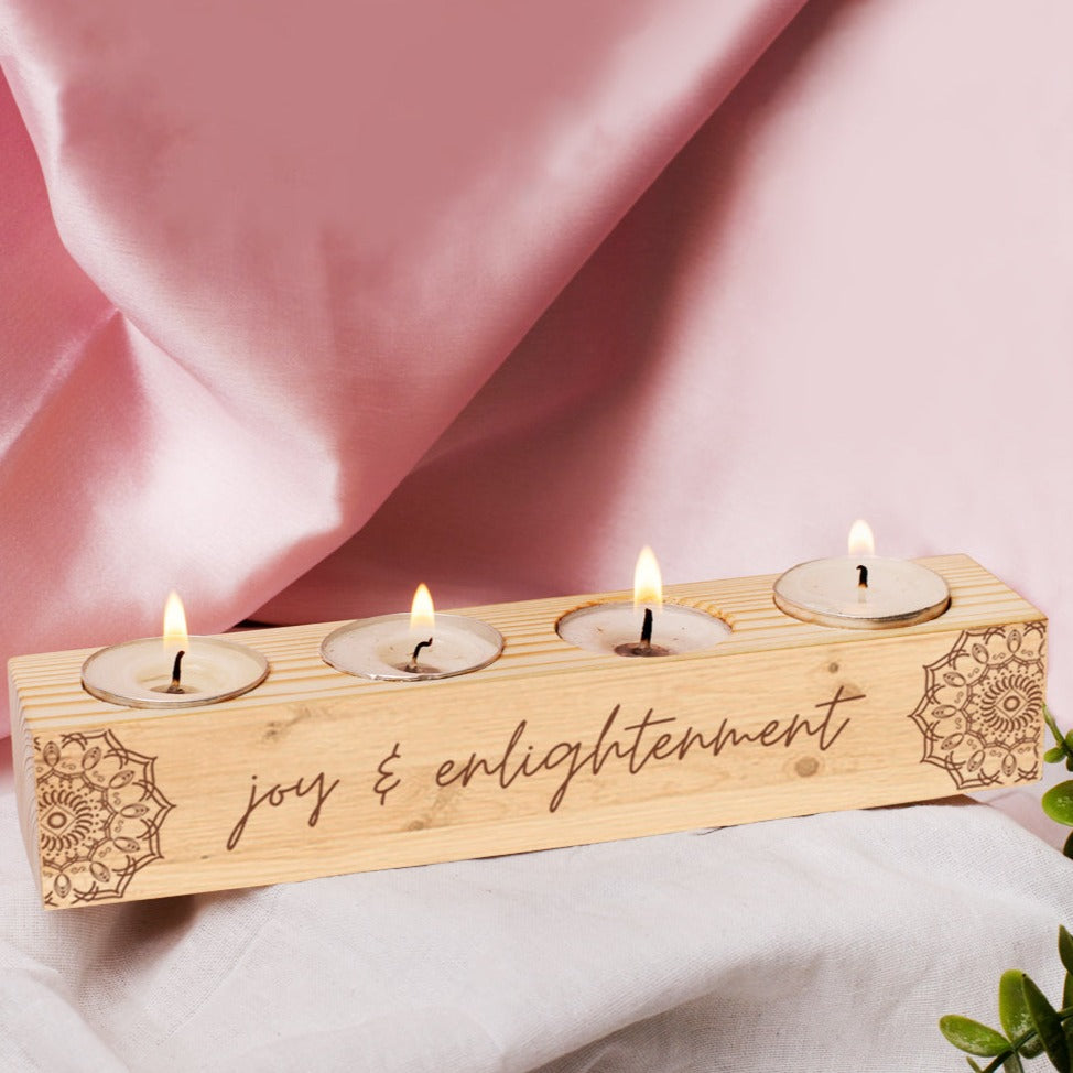 Personalized Wooden Candle Holder