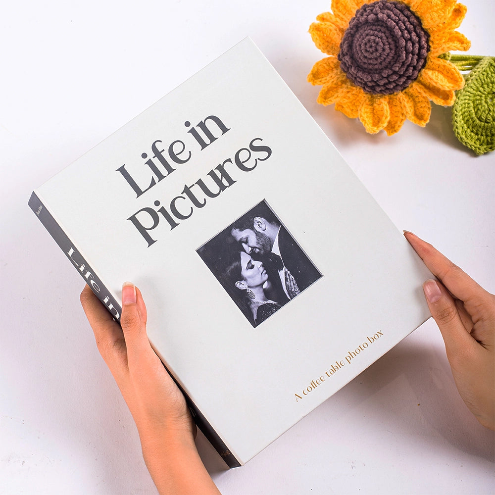 Coffee Table Book box – Creative personalized Memory Photo Storage Box for Gifting