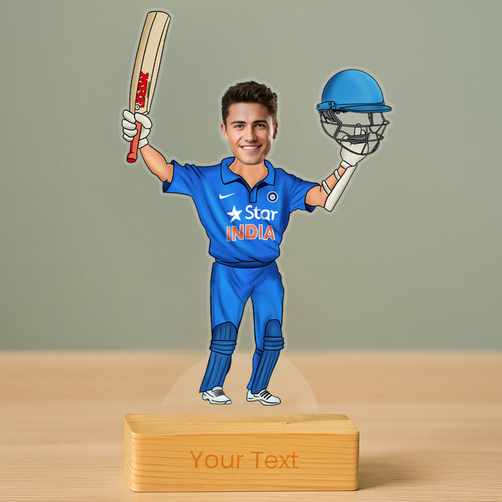 Personalized Sports Caricature for Cricket Lover