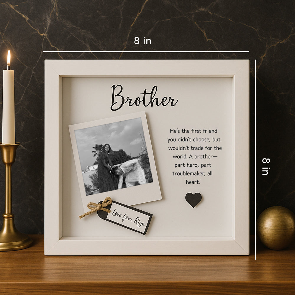 Custom 3D Photo Frame for Rakhi - Unique Raksha Bandhan Gift