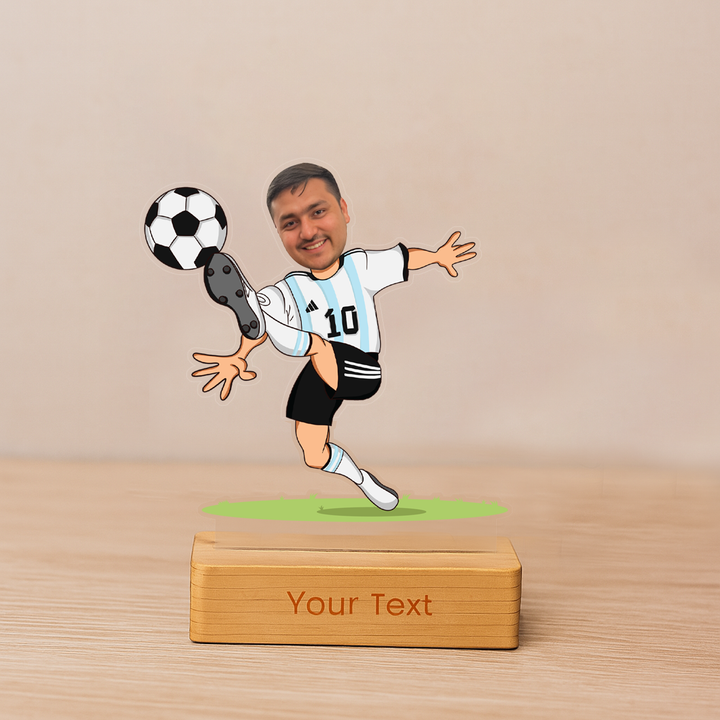 Personalized Football Carricature- Custom Gift for Boys