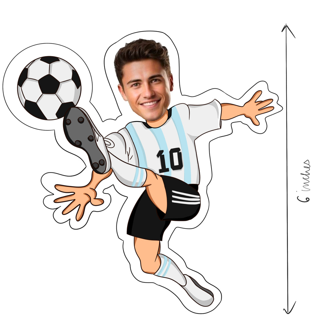 Personalized Football Carricature- Custom Gift for Boys