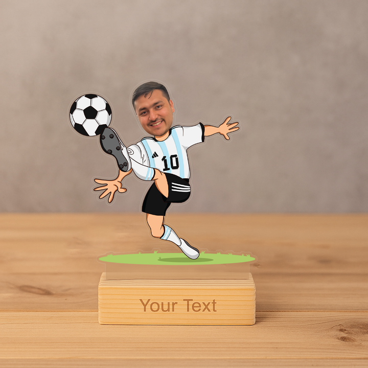 Personalized Football Carricature- Custom Gift for Boys