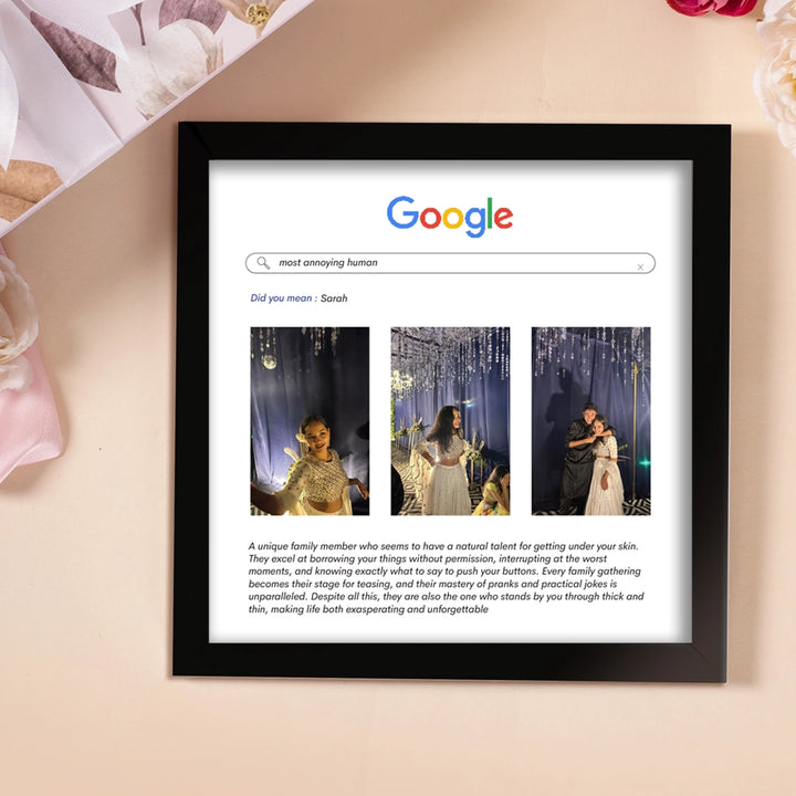 Personalized Google Frame - unique gifts for friends & family