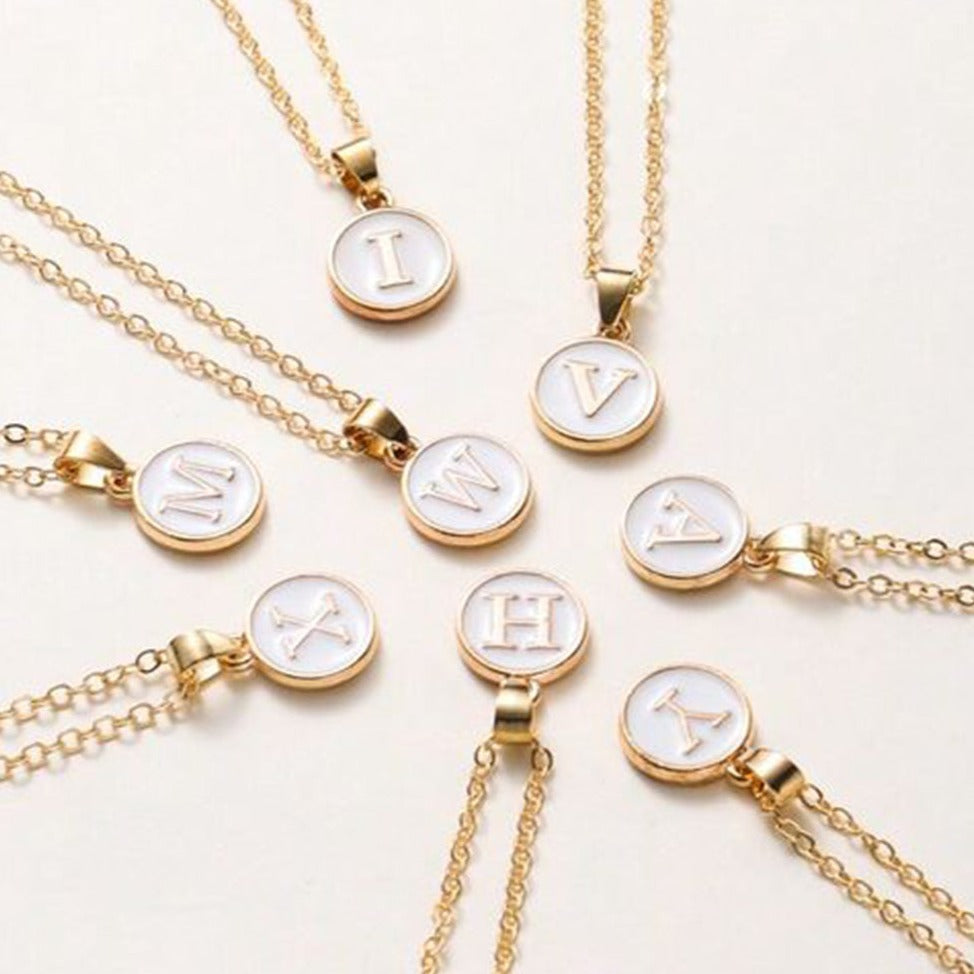 Golden Whisper Initial Necklace