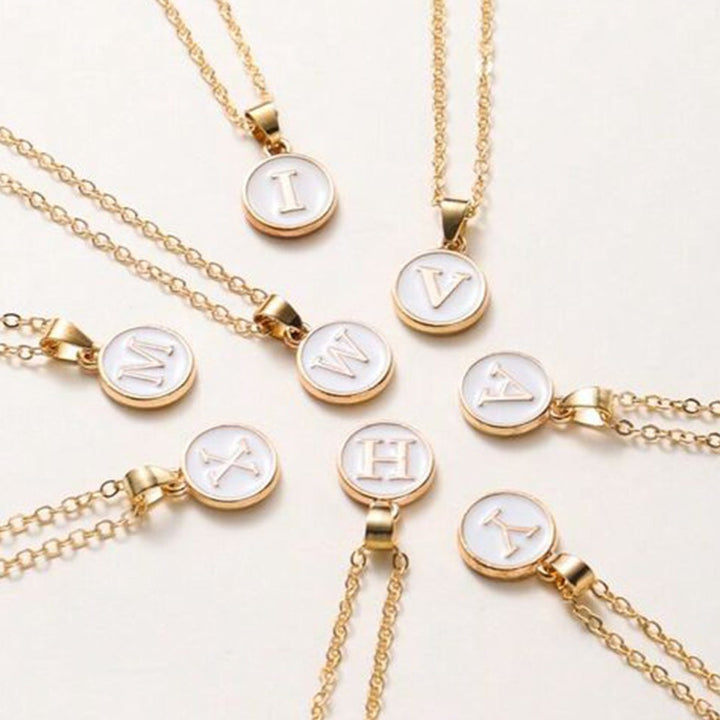 Golden Whisper Initial Necklace