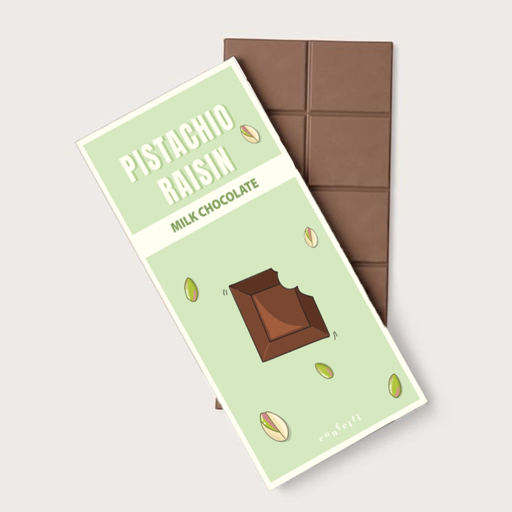 Pistachio Raisin Chocolate Bar
