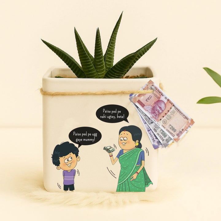 Paisa Ped Pe Succulent - Funny Gift for Mom