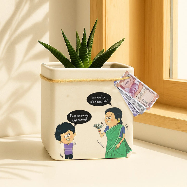 Paisa Ped Pe Succulent - Funny Gift for Mom