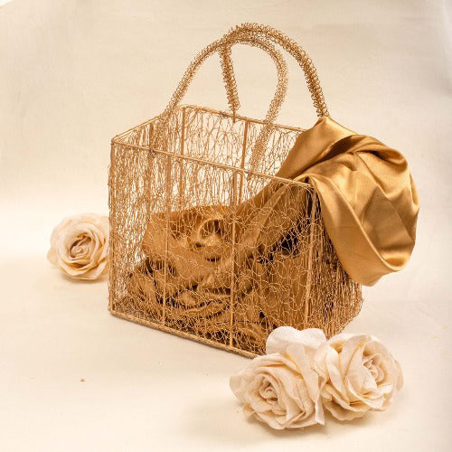 Golden Mesh Bag (7-9 Items)
