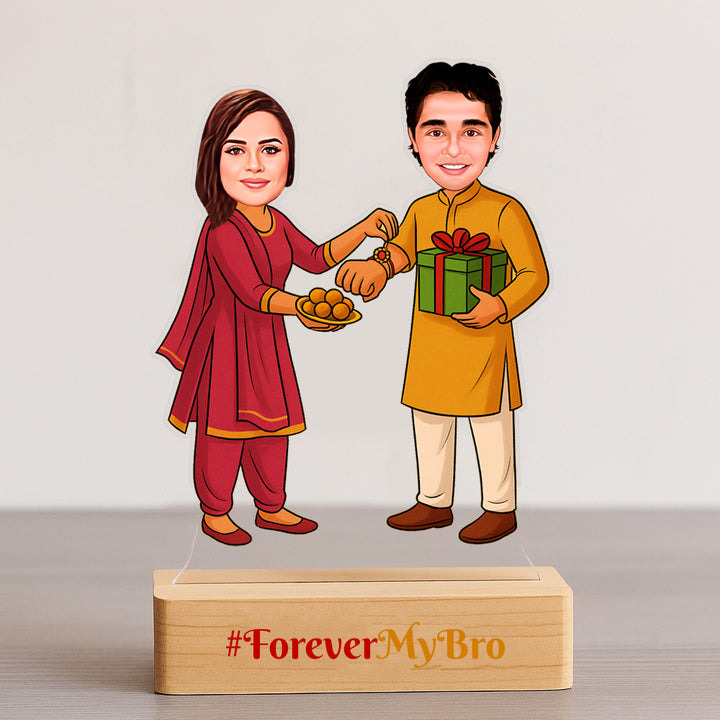Personalized Rakhi Caricature for Sibling Love