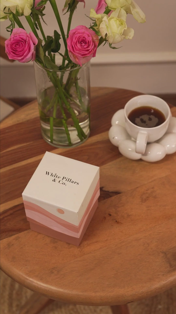 White Pillars & Co Vanilla Scented Candle Gift Box