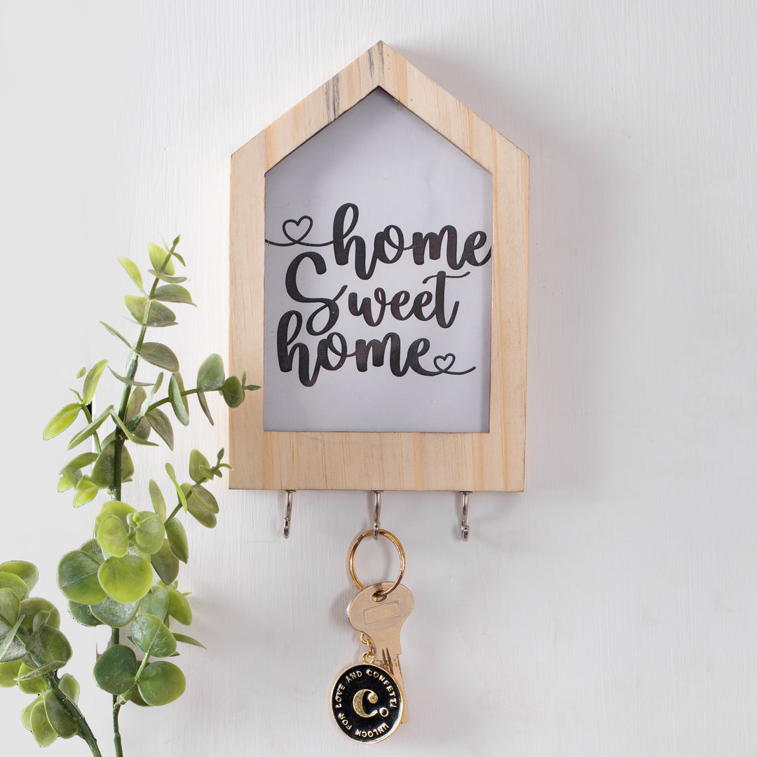 Home Sweet Home Wooden Key Holder