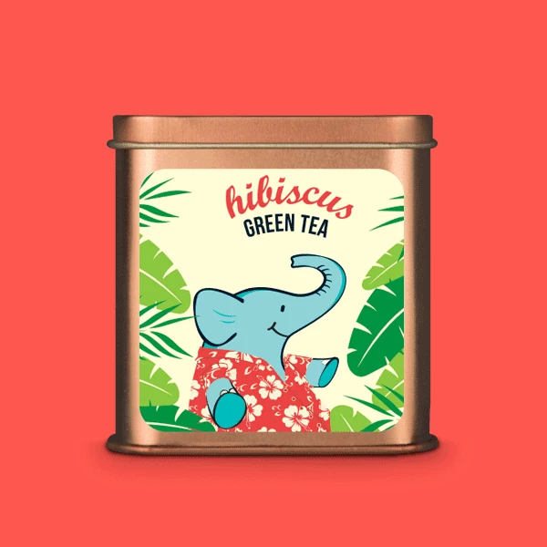 Green Tea Tin Hibiscus 50g