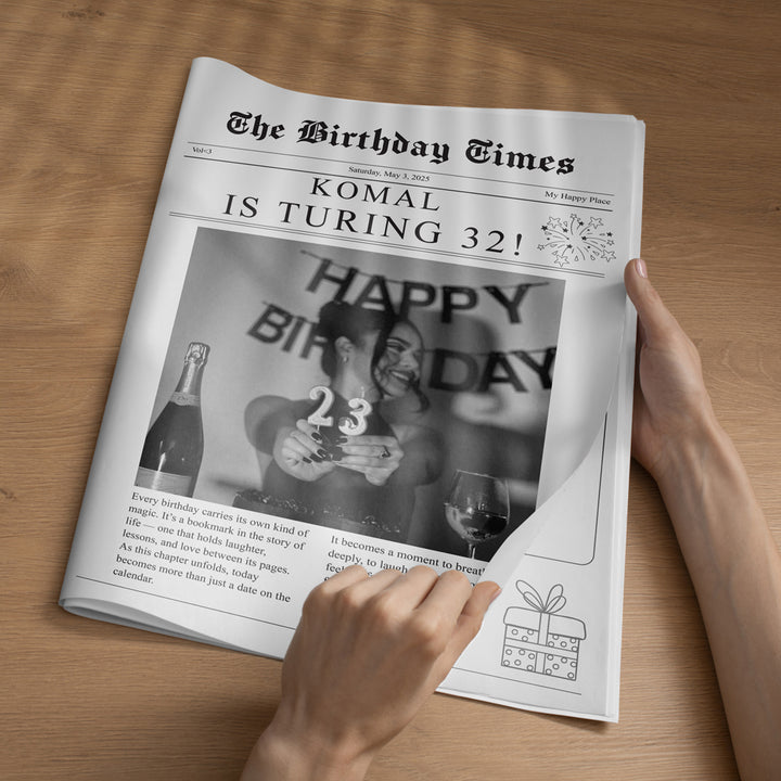 Birthday Day Newspaper - Personalised With Photos