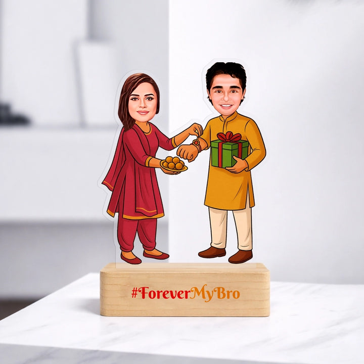 Personalized Rakhi Caricature for Sibling Love