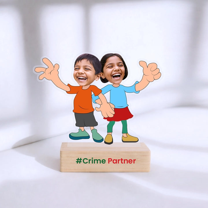 Custom Rakhi Caricature - Partner in Crime Edition