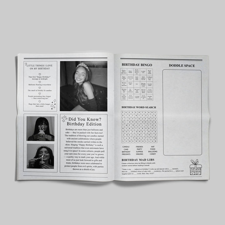Birthday Day Newspaper - Personalised With Photos