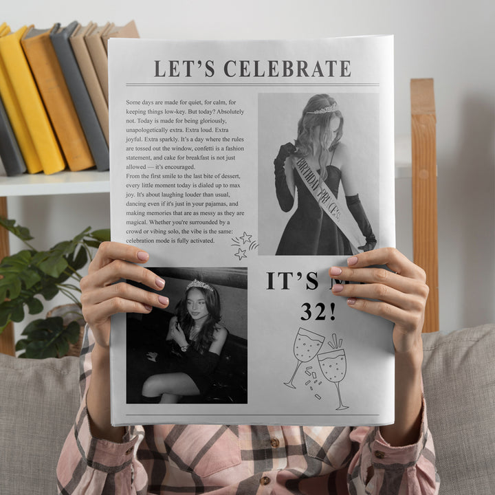 Birthday Day Newspaper - Personalised With Photos