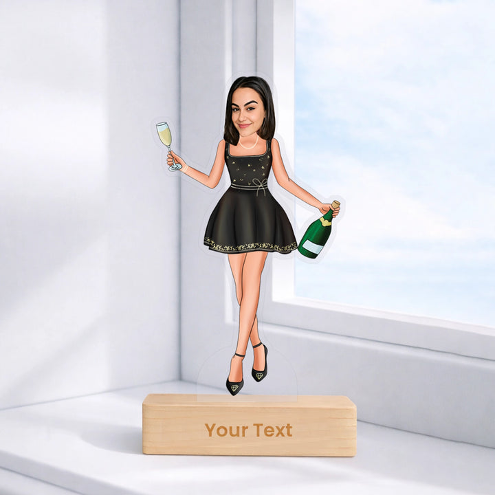 Custom Acrylic Caricature for Party Lover Girls
