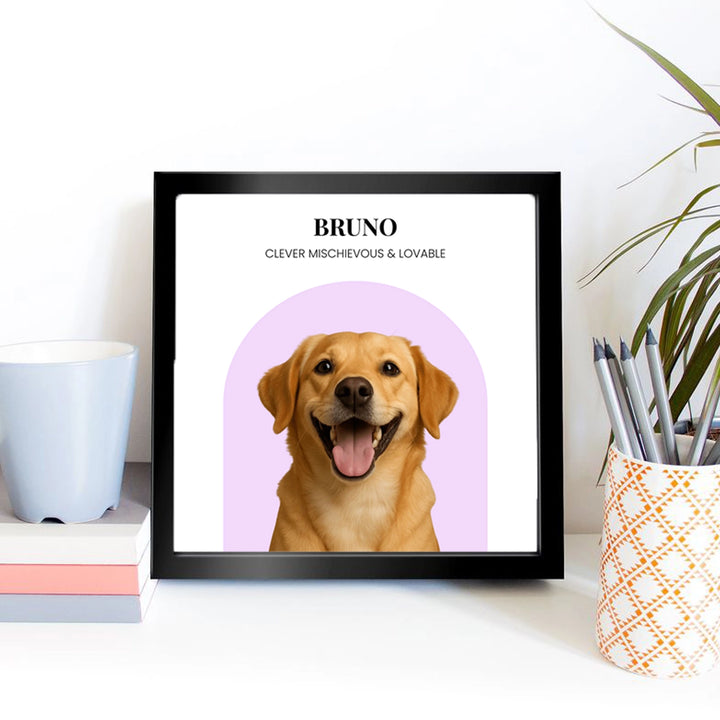 Personalized Pet Frame - Arched Pet Portrait