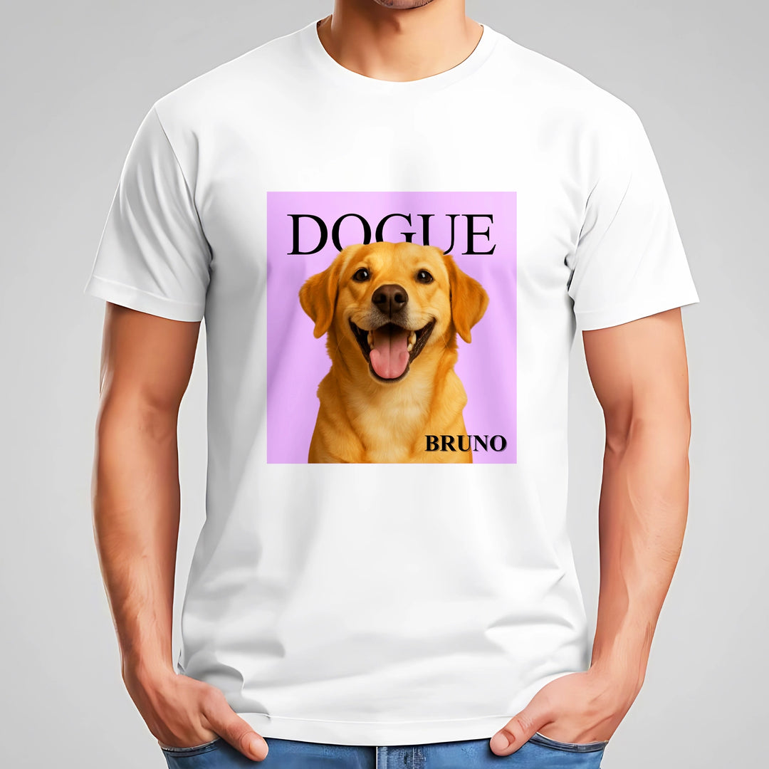 Personalized Dog T-Shirt - DOGUE Cover Edition