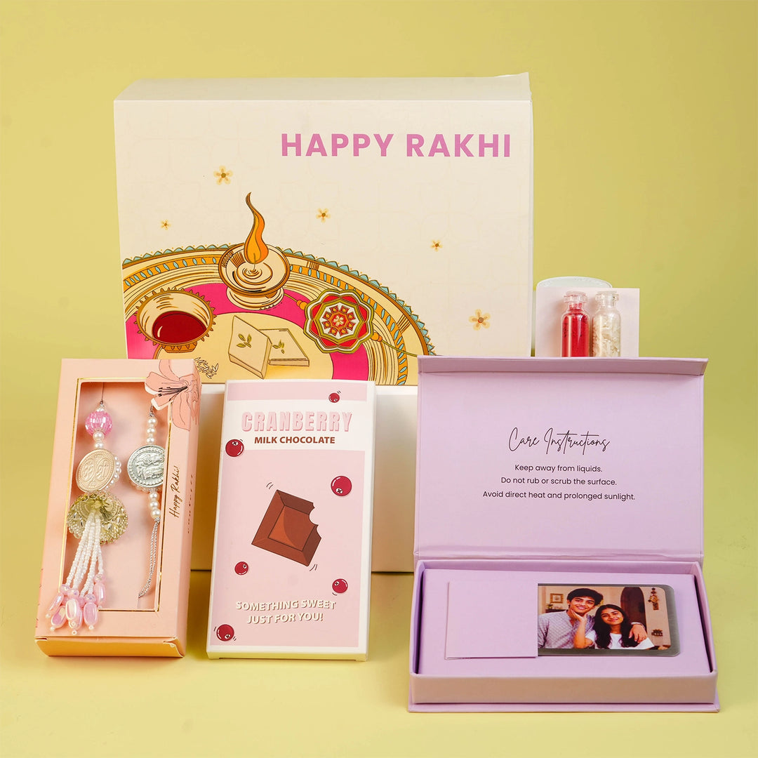 Custom Wallet Card Rakhi Couple Combo