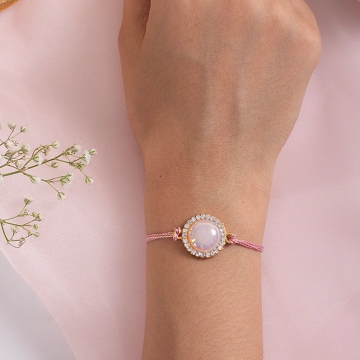 Peach Floral Lumba + 2 Pink Rakhi Combo