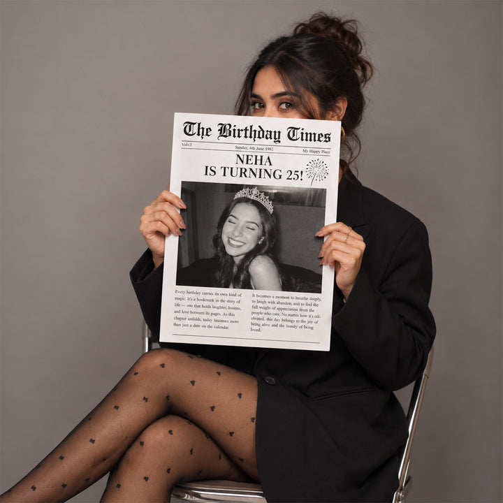 Birthday Newspaper - Personalised With Photos